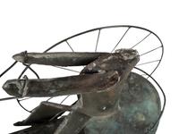 A Molded Copper and Zinc Horse and Sulky Weathervane