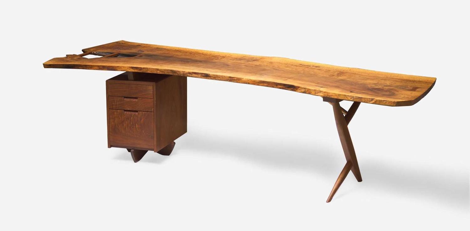 Mira Nakashima (American, b. 1942) Exceptional "Conoid" Desk, George Nakashima Woodworker, New Hope, Pennsylvania, 2010