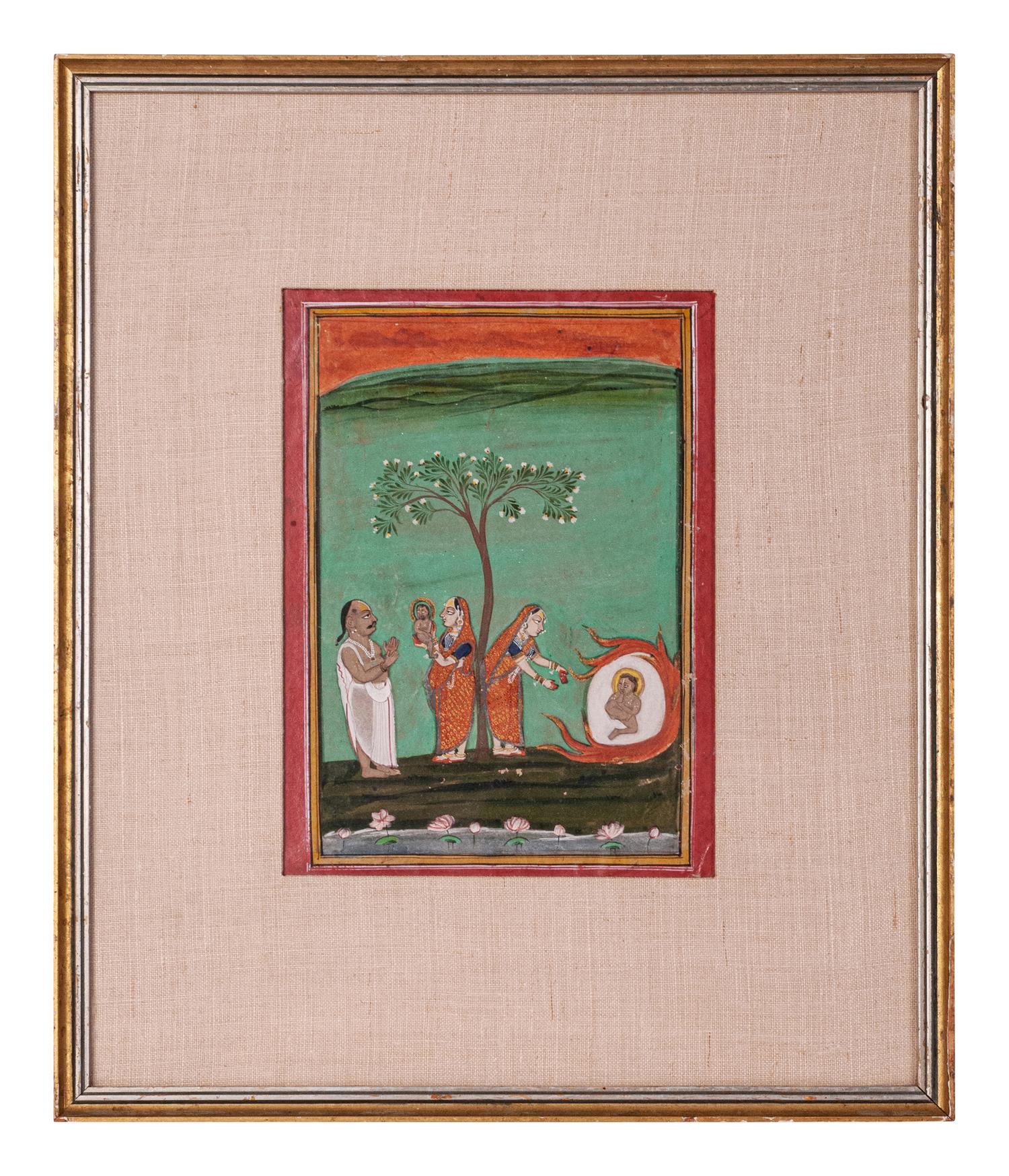 Seven Indian Miniature Paintings