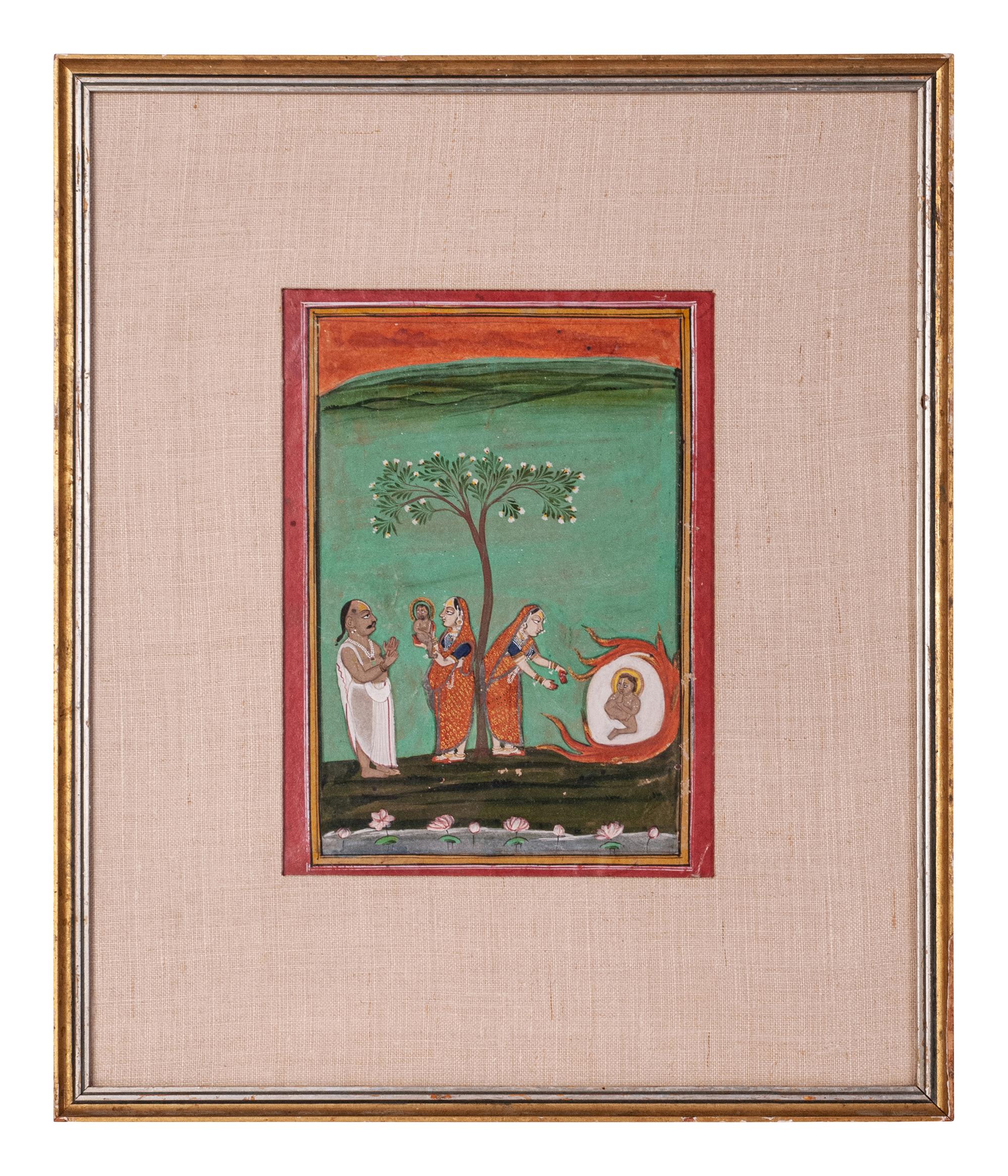 Seven Indian Miniature Paintings