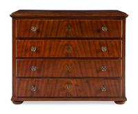 A Continental Grain Painted Chest of Drawers