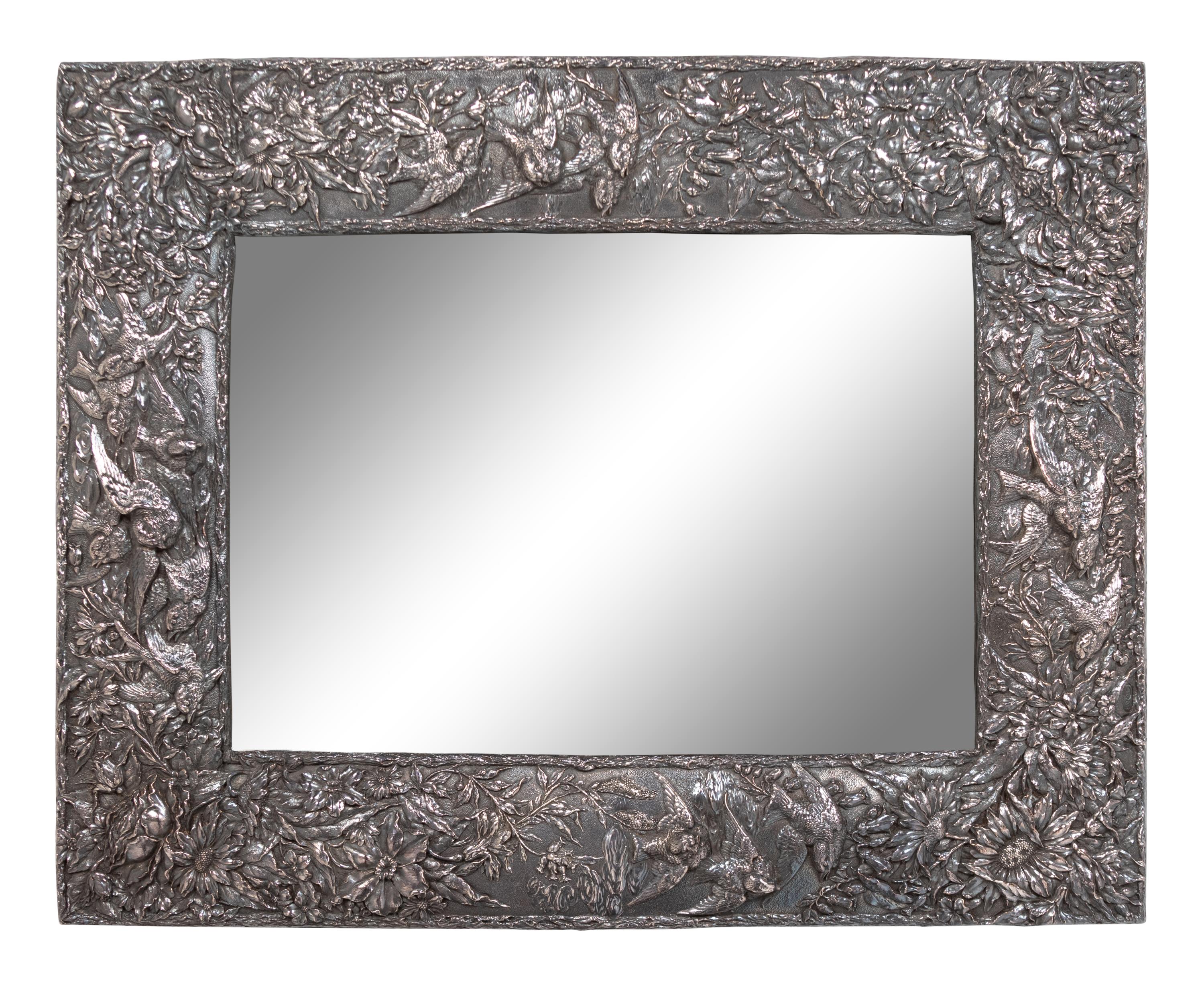 An Edwardian Silver Dresser Mirror