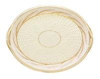 A Belleek Artichoke Tray, Width 18 inches.
