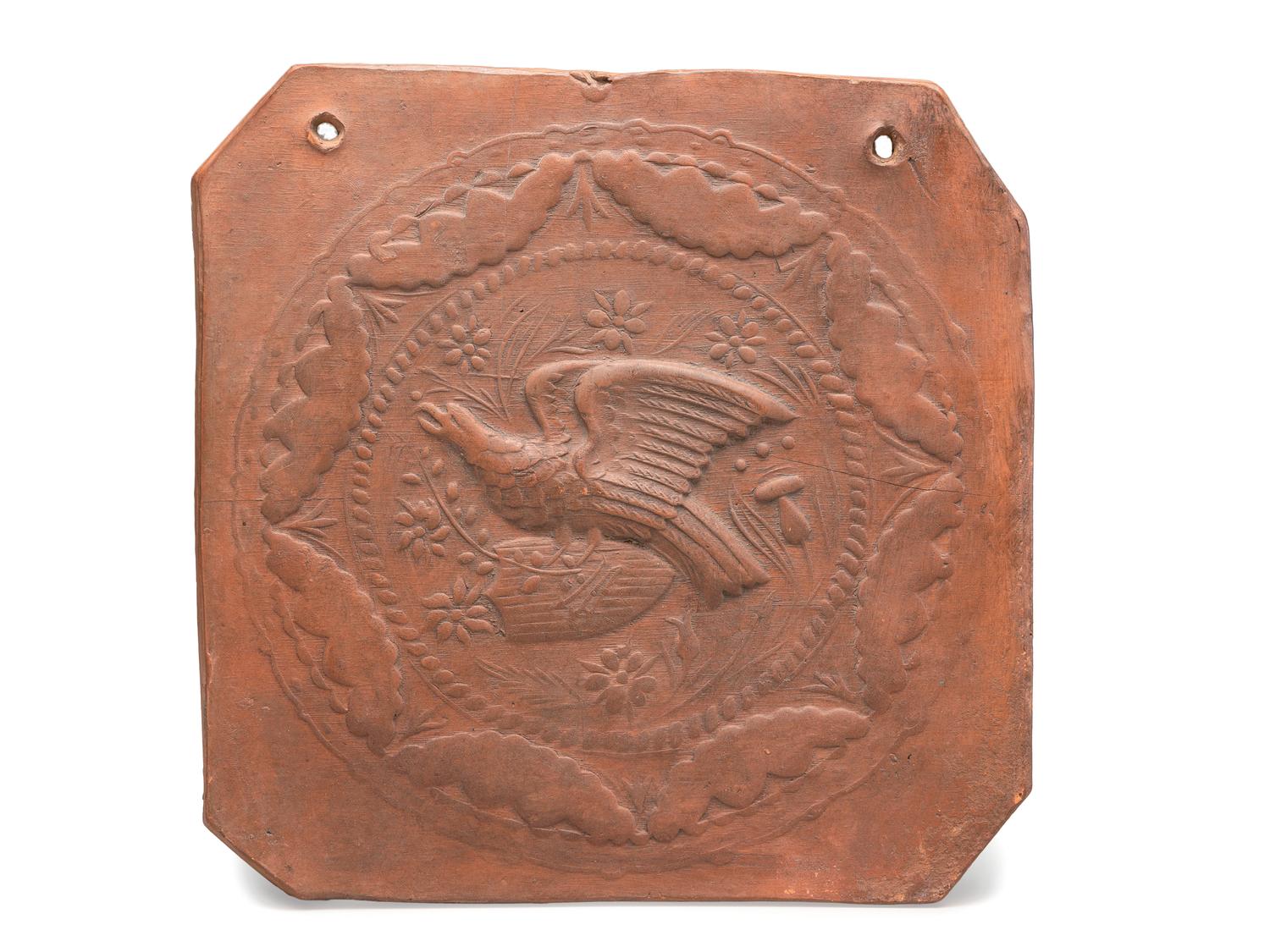 [AMERICANA]. Federal terra cotta eagle tile. Ca 1820.