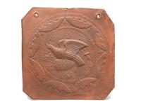 [AMERICANA]. Federal terra cotta eagle tile. Ca 1820.
