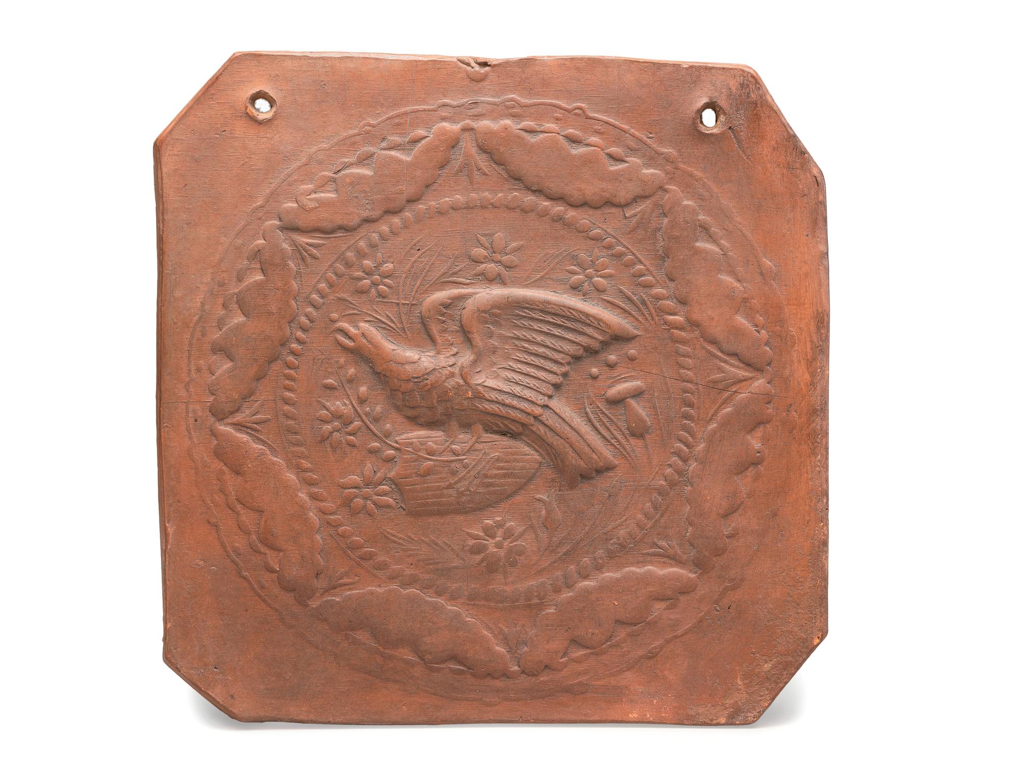 [AMERICANA]. Federal terra cotta eagle tile. Ca 1820.