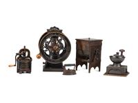 Two Coffee Grinders, a Sausage Stuffer and Miniature Churn