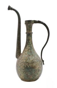 A Middle Eastern Bronze Ewer, Height 14 3/4 inches.