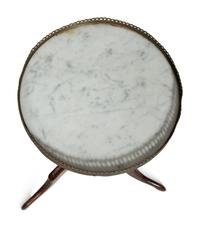 Two Continental Marble-Top Side Tables