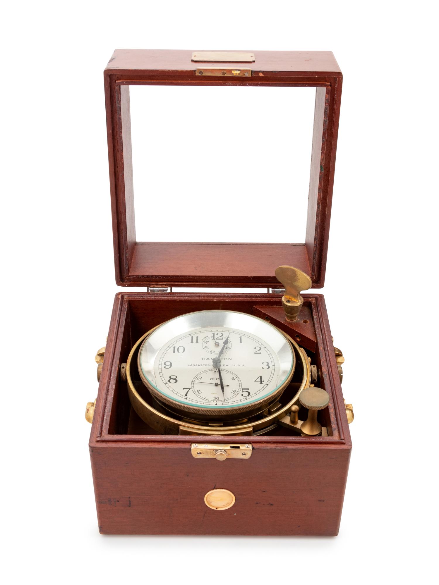 An American Mahogany Cased Two-Day Ship's Chronometer