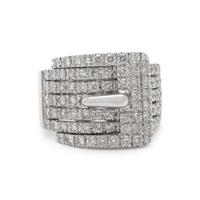 DIAMOND BUCKLE MOTIF RING
