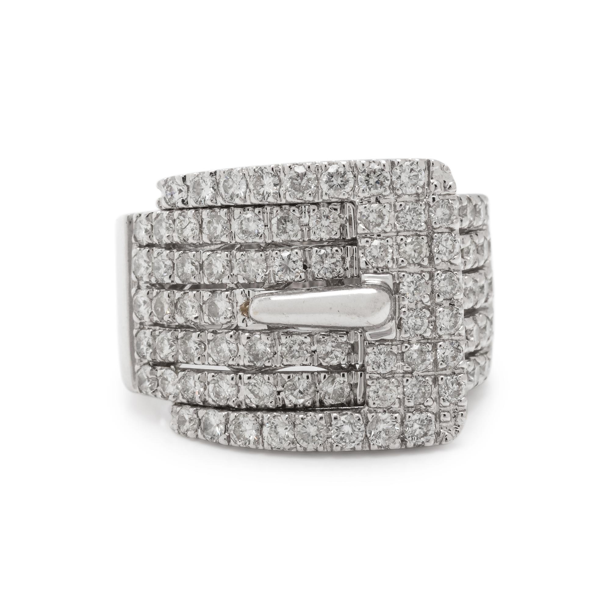 DIAMOND BUCKLE MOTIF RING