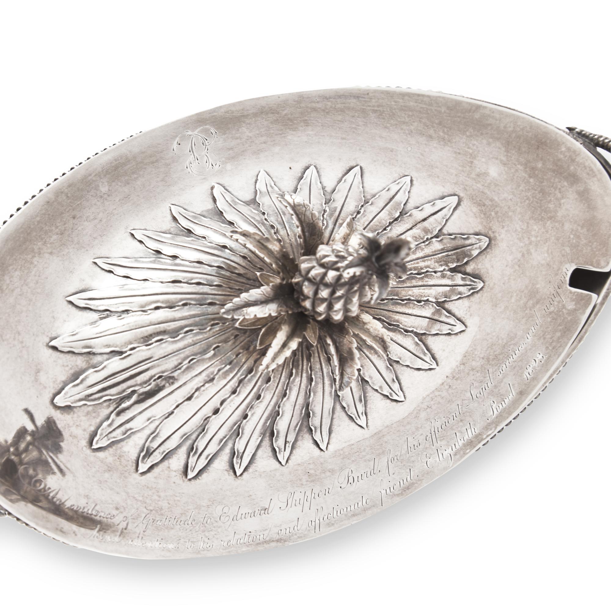 A Neoclassical Sterling Silver Covered Sauce Tureen Presented by Elizabeth Willing Powel (1743-1830) to Edward Shippen Burd (1779-1848), Philadelphia