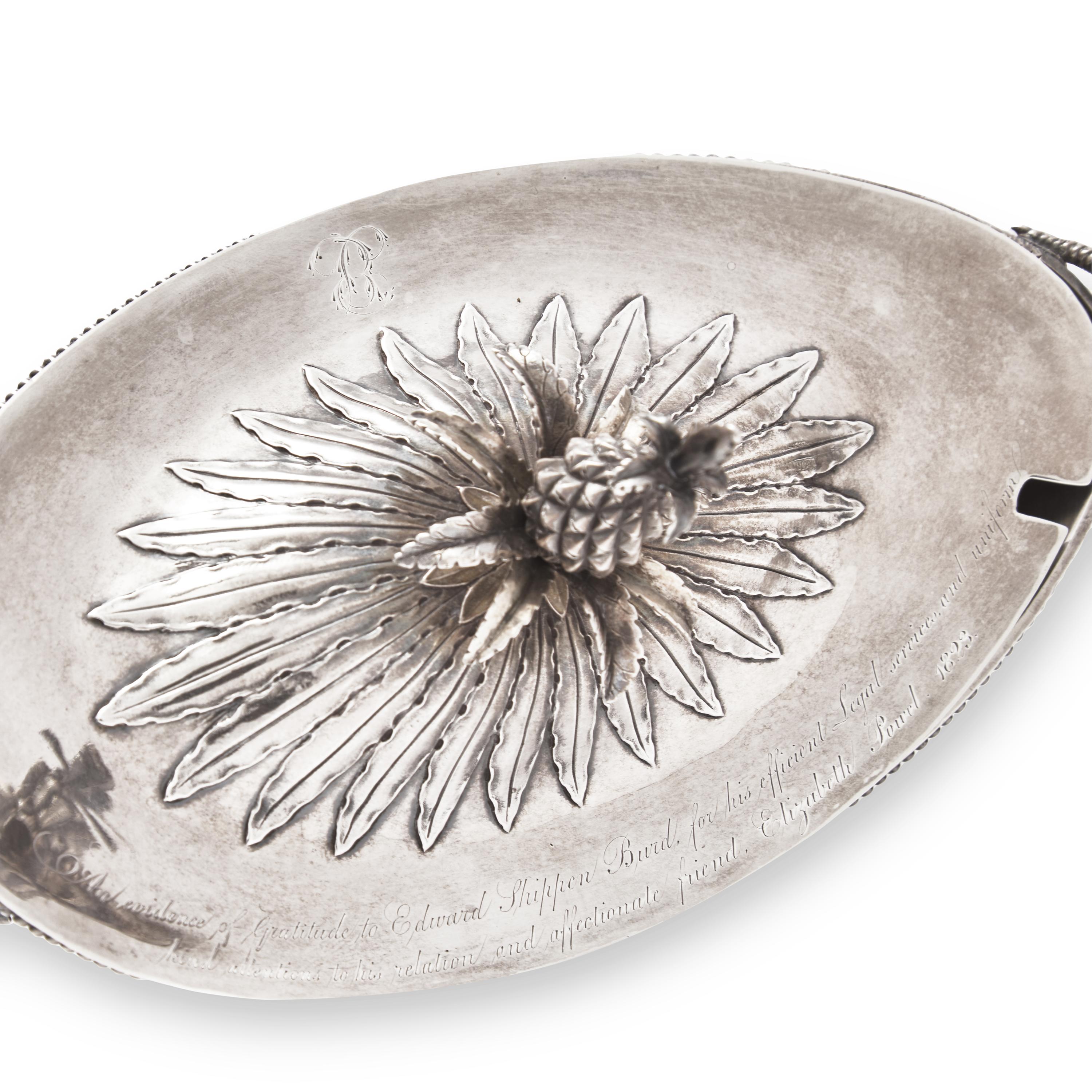 A Neoclassical Sterling Silver Covered Sauce Tureen Presented by Elizabeth Willing Powel (1743-1830) to Edward Shippen Burd (1779-1848), Philadelphia