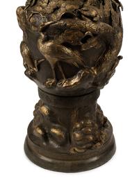 A Pair of Monumental Japanese Bronze Urns — 20TH CENTURY
