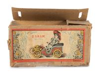 A D.R.G.M. Tin Car Toy with Doll and Original Box
