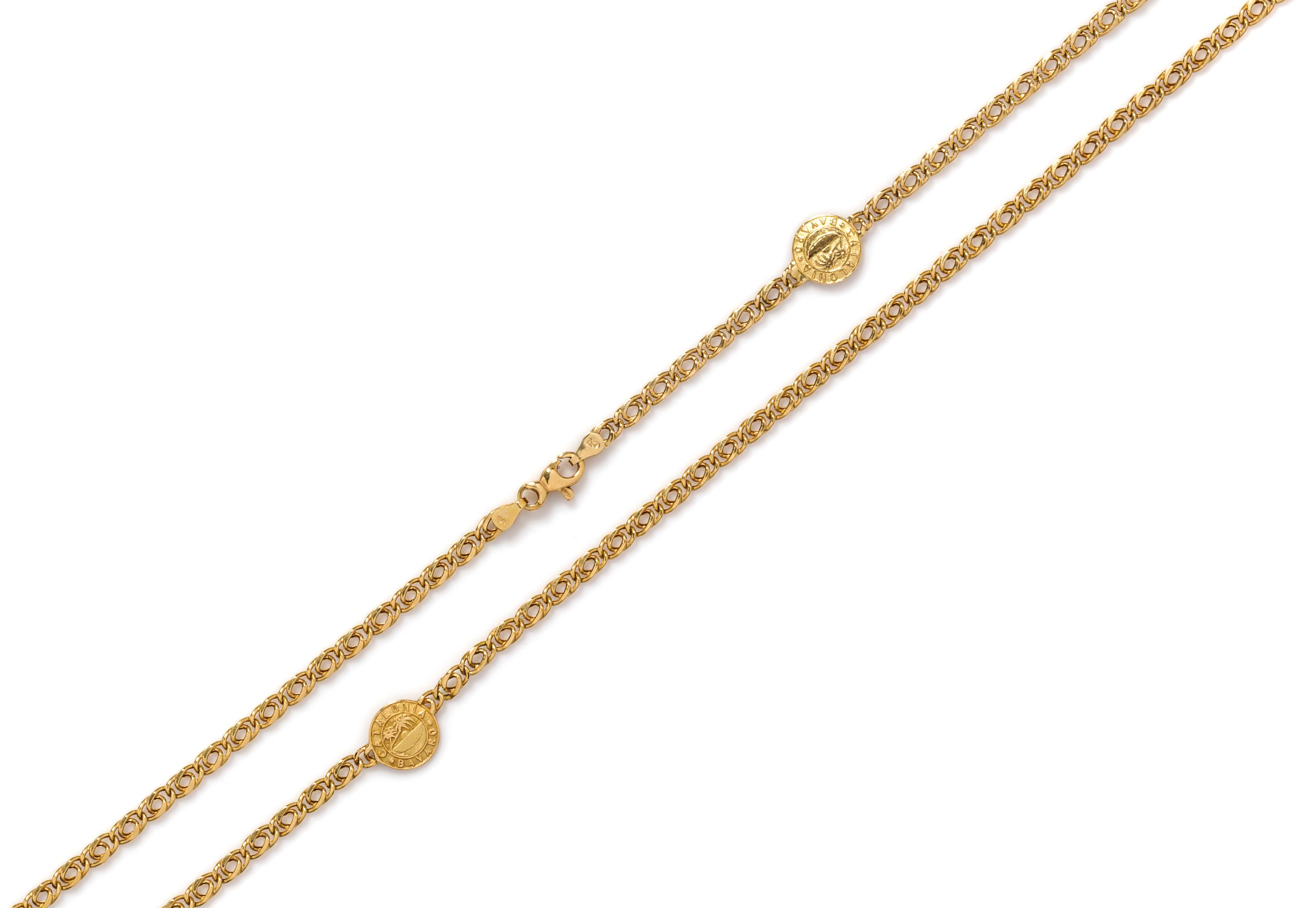 An 18 Karat Yellow Gold Demi Parure, 7.70 dwts.