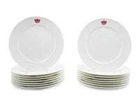 A Set of Fifteen William Mortlock & Sons Porcelain Dinner Plates