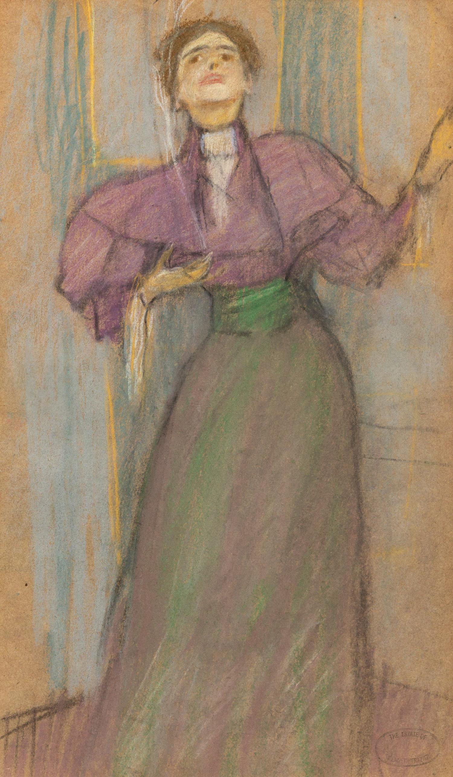 Kenneth Frazier, (American, 1897-1949), Woman in Purple Blouse