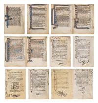 A collection of leaves from Psalter manuscripts, illuminated in Flanders in the first half of the thirteenth century, joined with a group of seventeenth- or eighteenth-century Psalter leaves drawn according to similar models