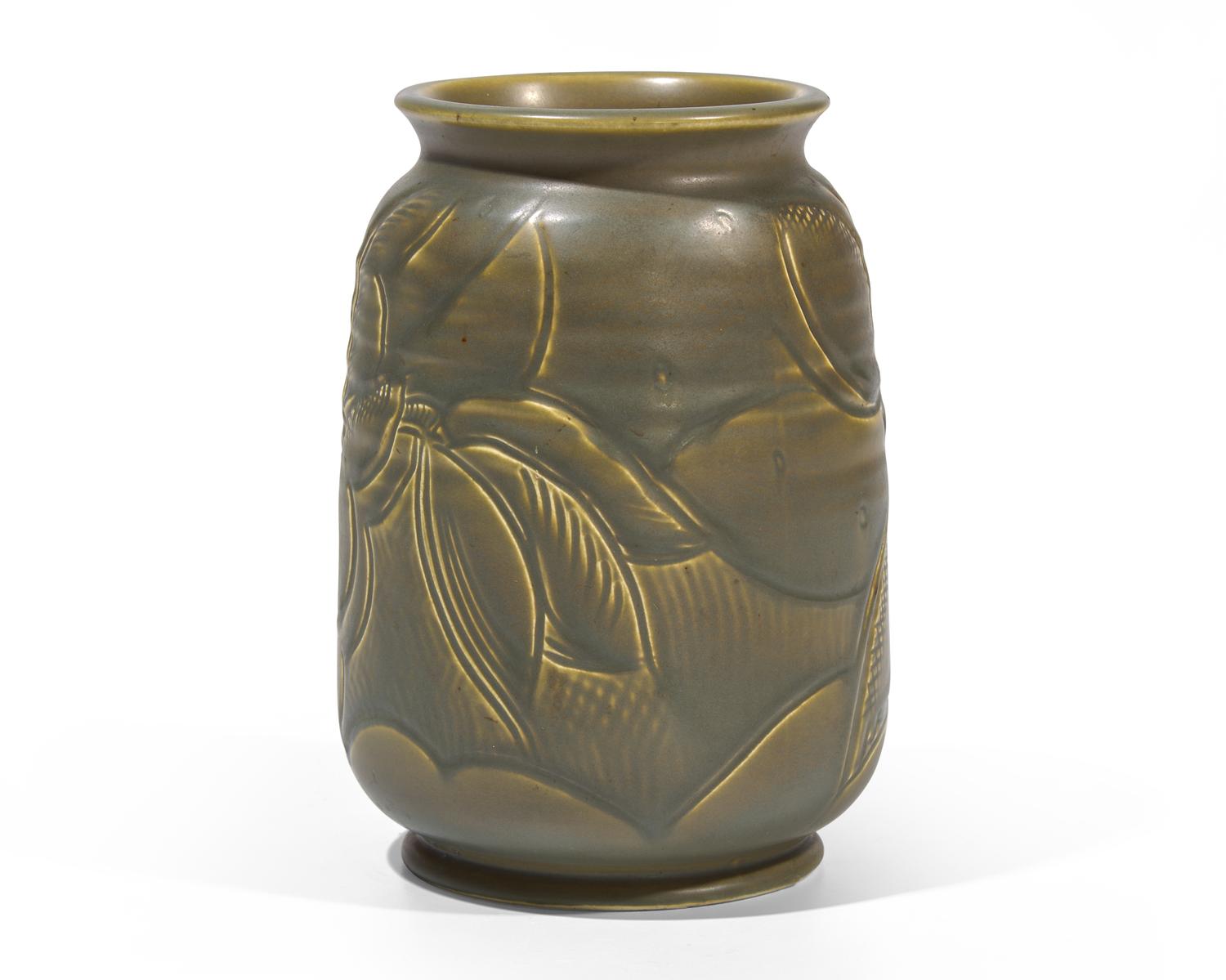 A Susie Copper Green Glazed Earthenware Vase