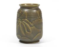 A Susie Copper Green Glazed Earthenware Vase