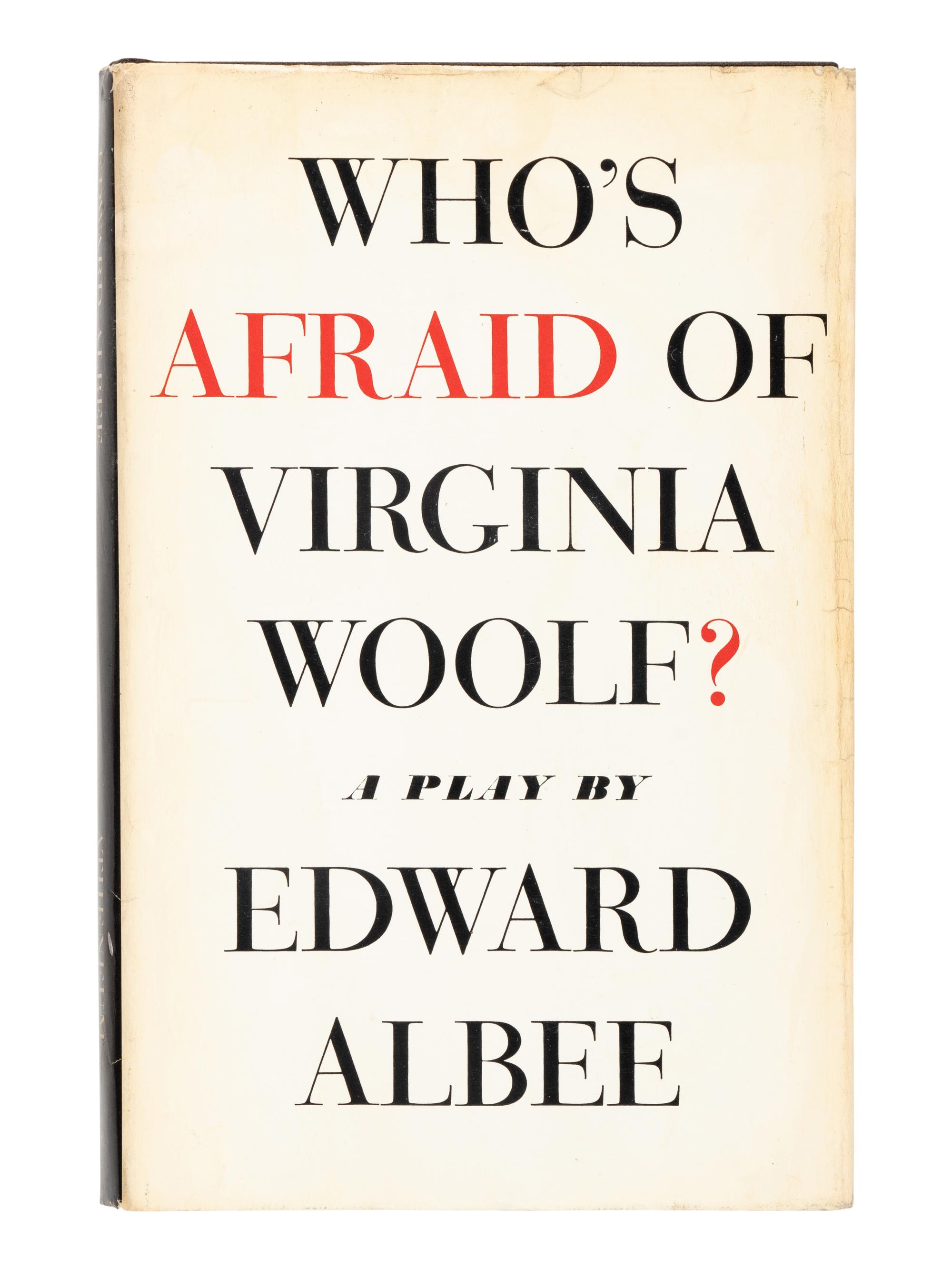 ALBEE, Edward (1928-2016). Who's Afraid of Virginia Woolf? New York: Atheneum, 1962.