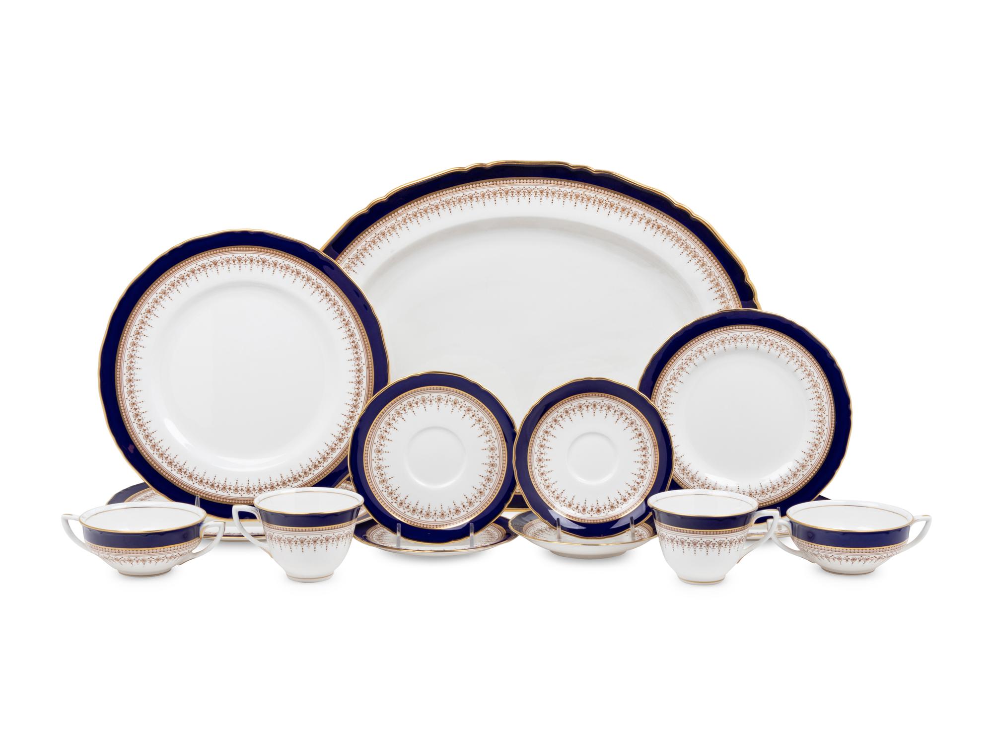 A Royal Worcester Regency Porcelain Dinner Service