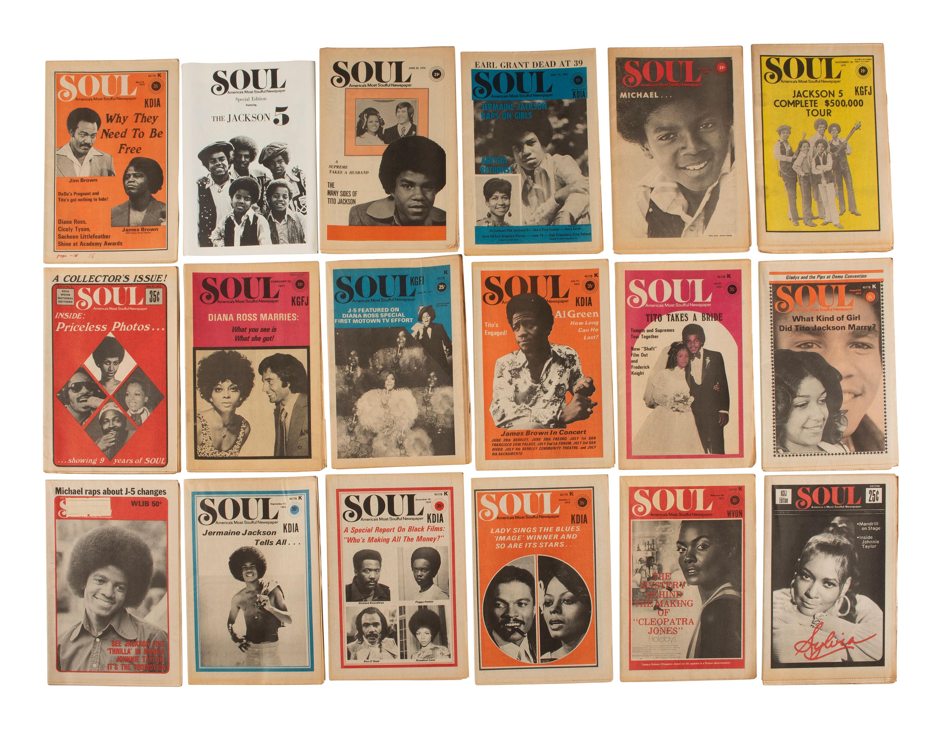 [MUSIC & ENTERTAINMENT] Soul (incomplete run). Los Angeles: Soul Publications, 1970-1979. 50 issues