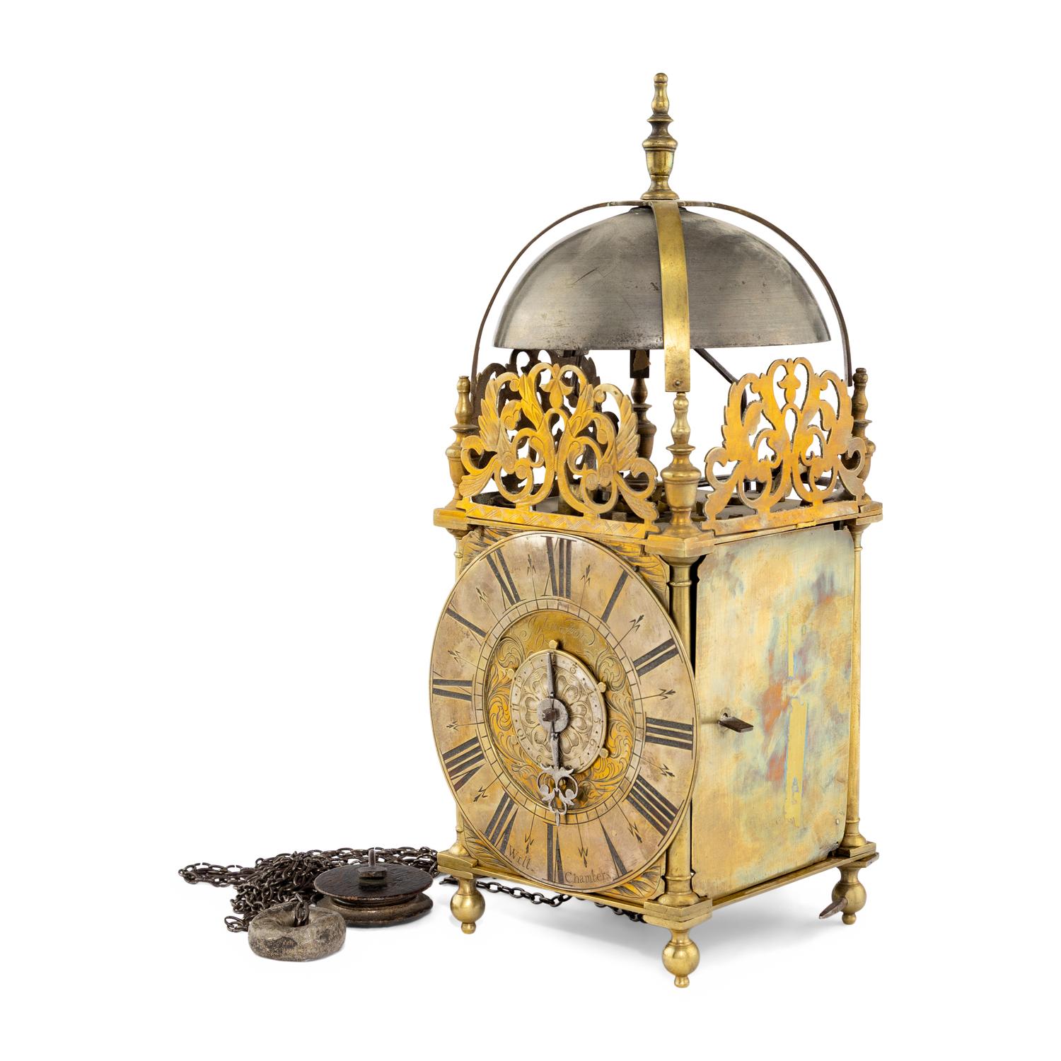An English Brass Lantern Clock