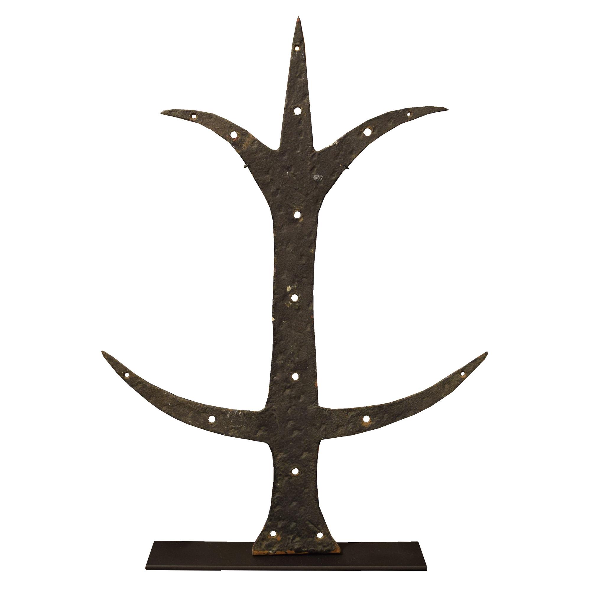 A Wrought Iron Decorative Strap Hinge 14" W x 3" D x 26.5" H — United States, 19th Century