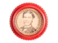 [EARLY PHOTOGRAPHY - UNION CASES]. A group of 7 red "oreo" cases containing assorted portraits, including: