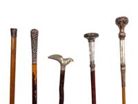 A Collection of Silver Mounted Canes