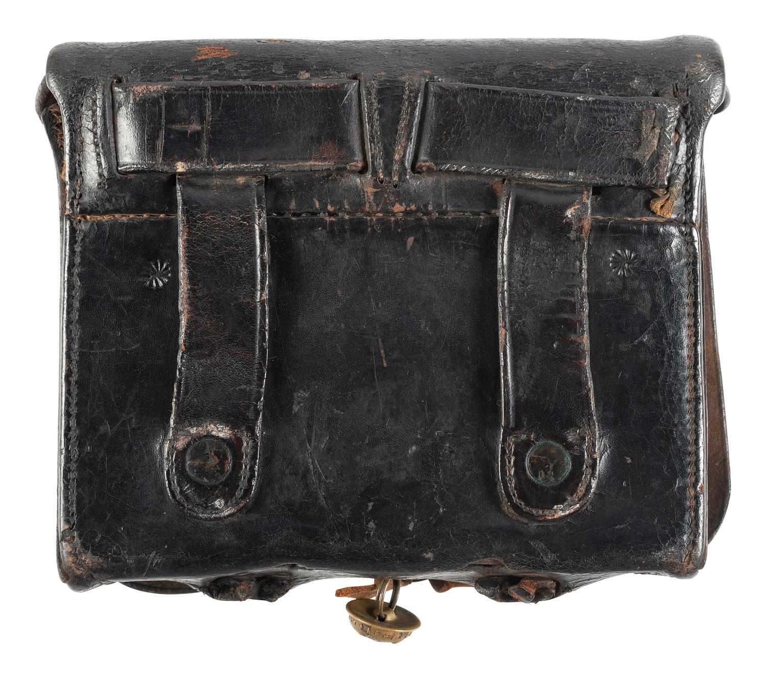 [CIVIL WAR]. Model 1861 cartridge box by Gaylord, Chicopee, MA.