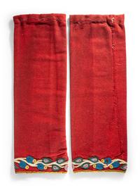Cree Beaded Red Wool Leggings