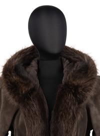 Yves Saint Laurent Haute Couture Suede Jacket with Racoon Trim, Fall 1983