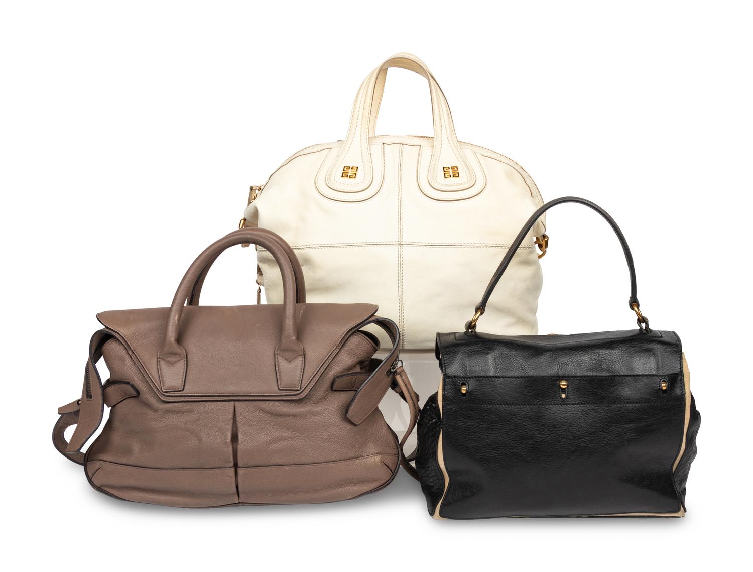 Three Designer Handbags - Balenciaga, YSL, Givenchy