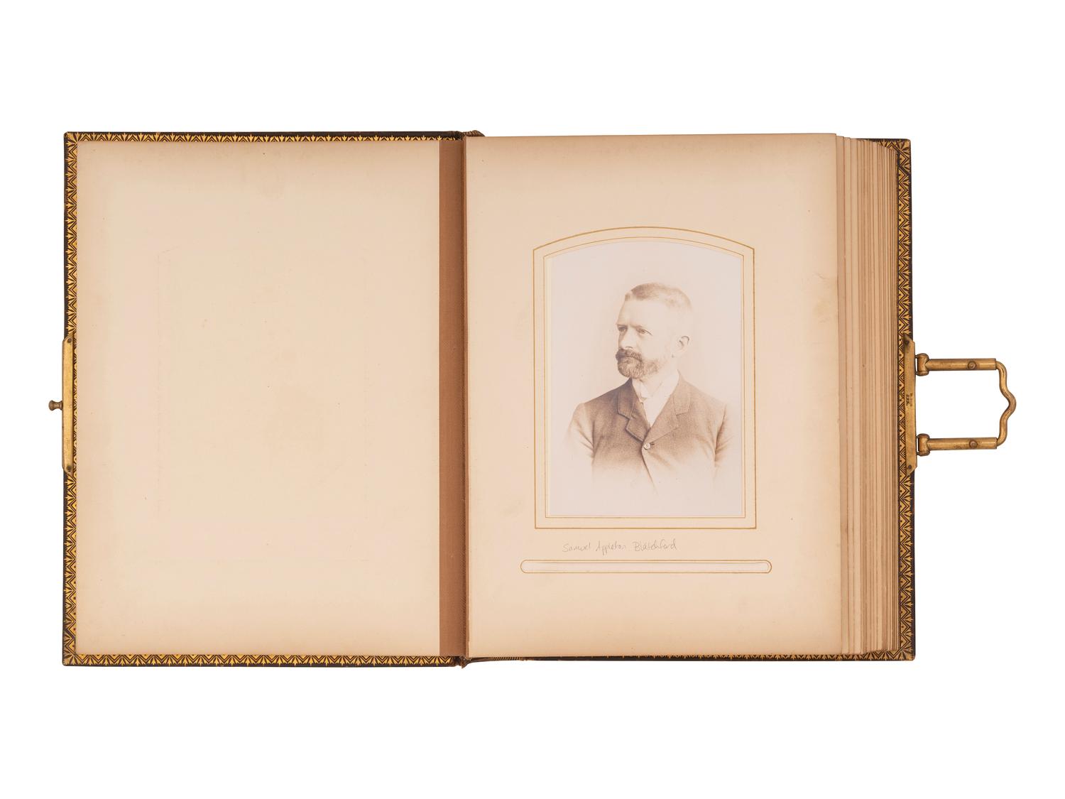 [US SUPREME COURT]. Blatchford family archive including documents, ledgers, photographs, and a silk menu signed by President Chester A. ARTHUR (1829-1886) and Supreme Court Justice Samuel Blatchford (1820-1893).