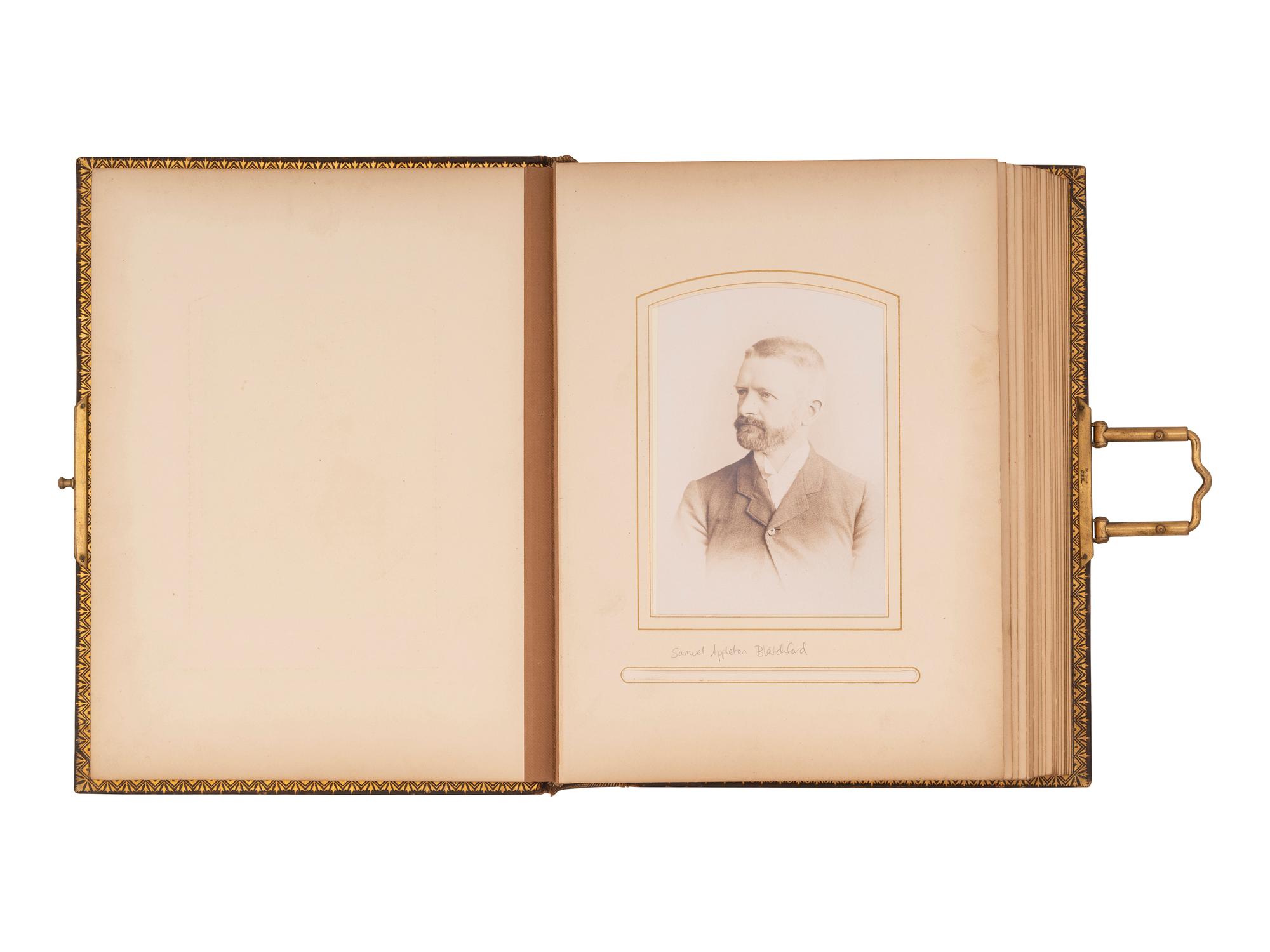 [US SUPREME COURT]. Blatchford family archive including documents, ledgers, photographs, and a silk menu signed by President Chester A. ARTHUR (1829-1886) and Supreme Court Justice Samuel Blatchford (1820-1893).