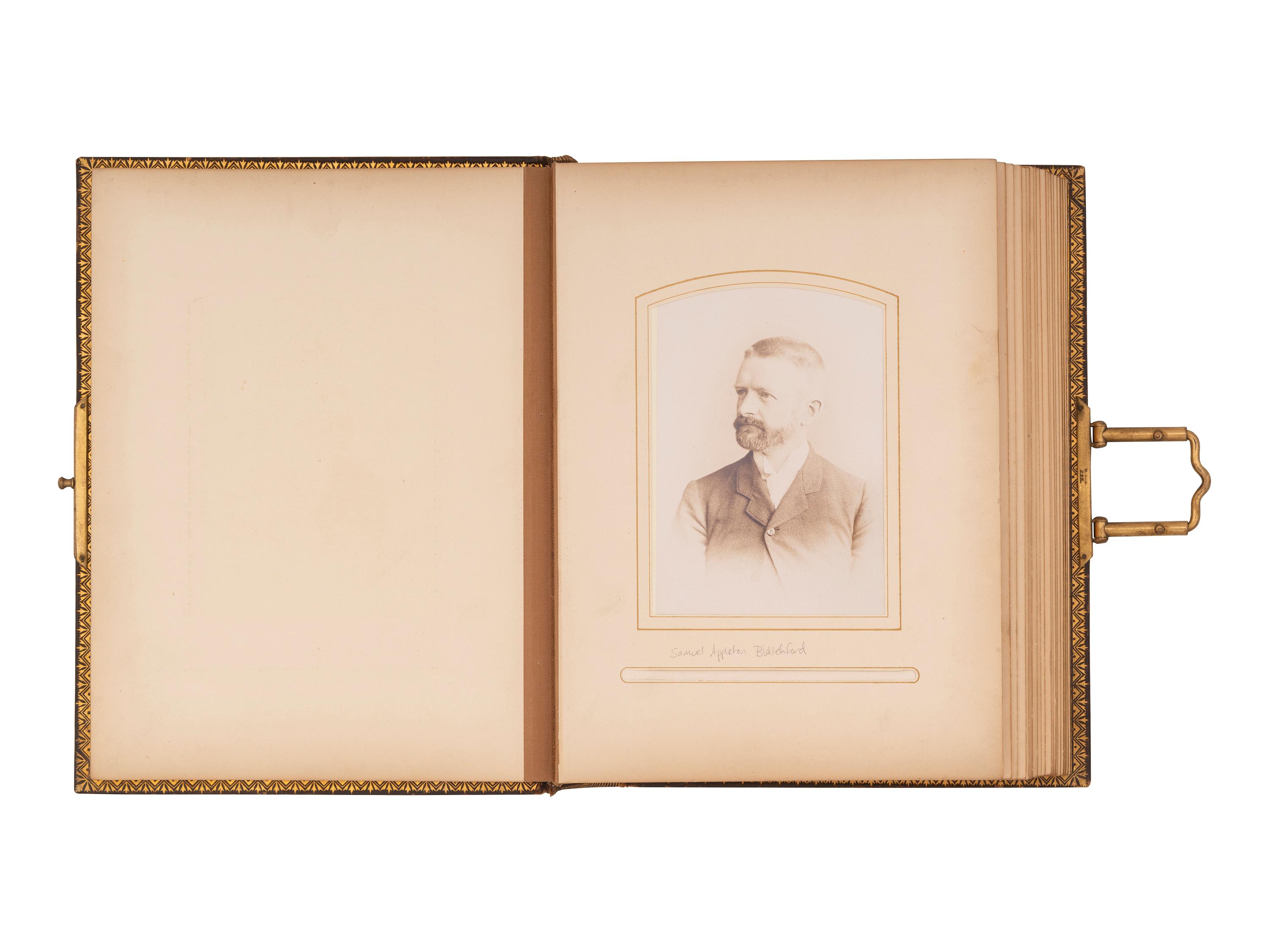 [US SUPREME COURT]. Blatchford family archive including documents, ledgers, photographs, and a silk menu signed by President Chester A. ARTHUR (1829-1886) and Supreme Court Justice Samuel Blatchford (1820-1893).
