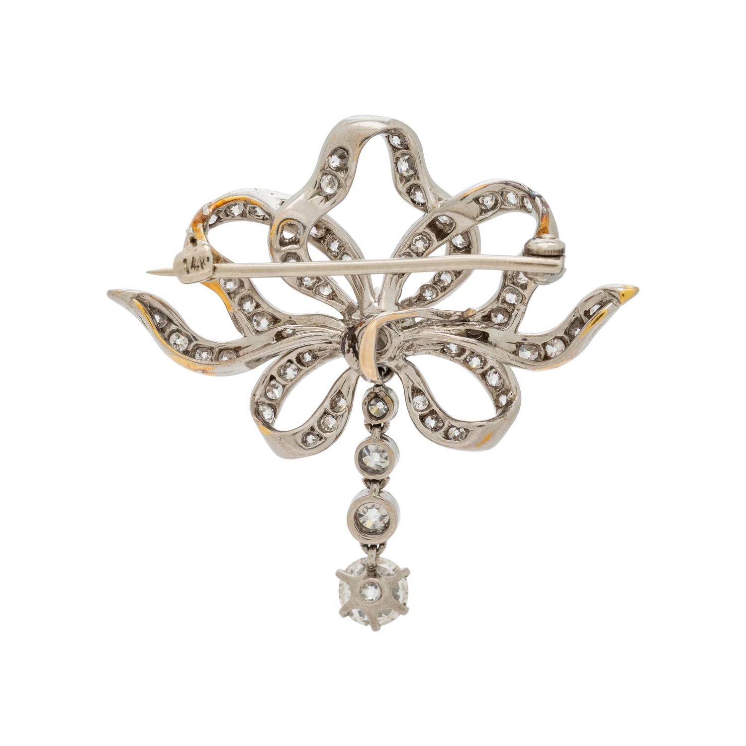 ANTIQUE, DIAMOND BROOCH
