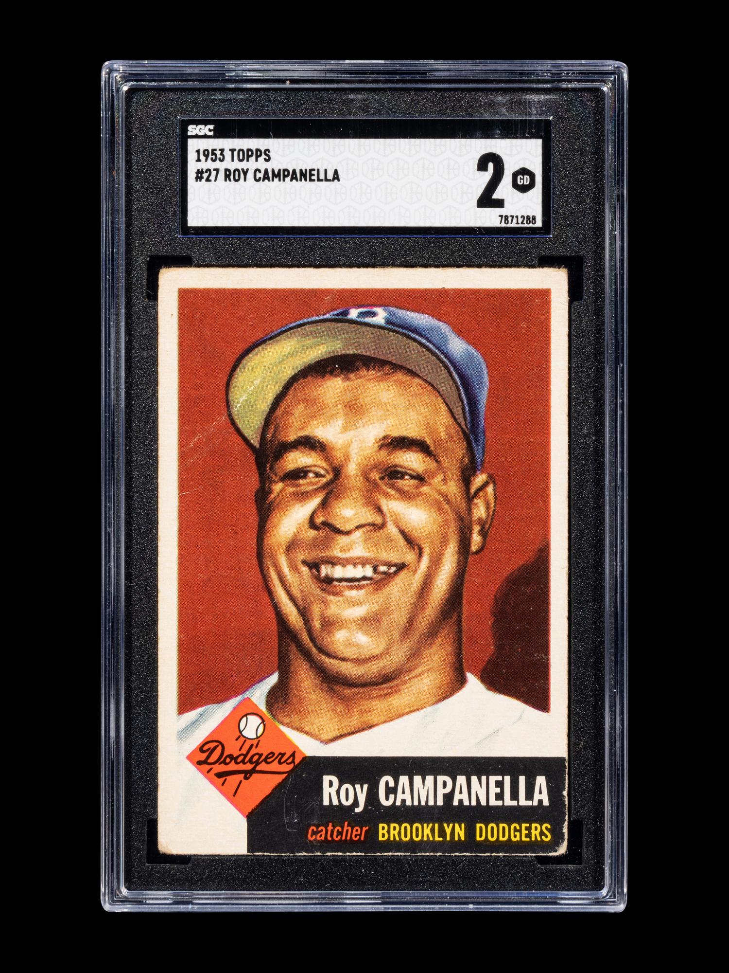 A 1953 Topps Roy Campanella Baseball Card No. 27 (SGC 2 GOOD)
