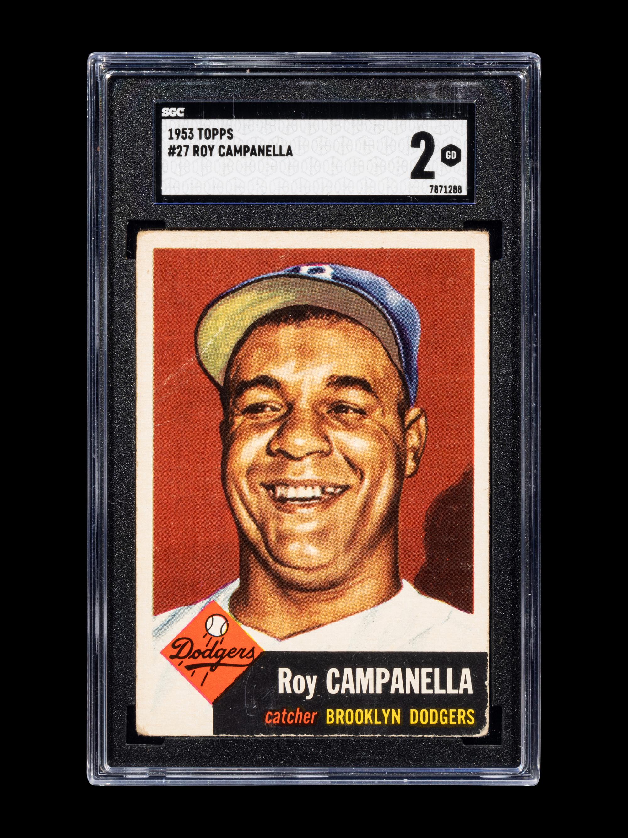 A 1953 Topps Roy Campanella Baseball Card No. 27 (SGC 2 GOOD)