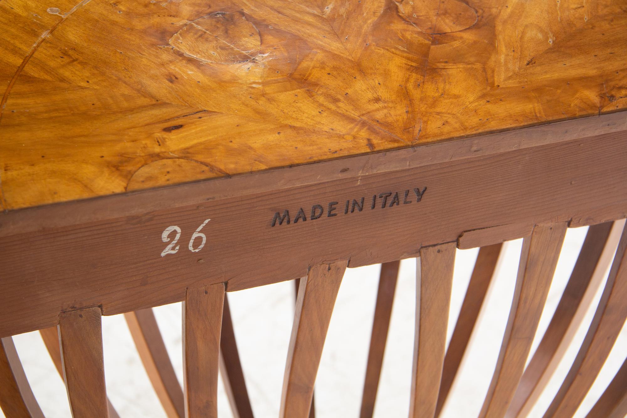 A Pair of Italian Neoclassical Style Burlwood Console Tables