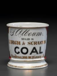 A Coal Dealer's Porcelain Occupational Shaving Mug