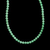 A Chinese Jadeite Bead Necklace 翡翠珠链一條