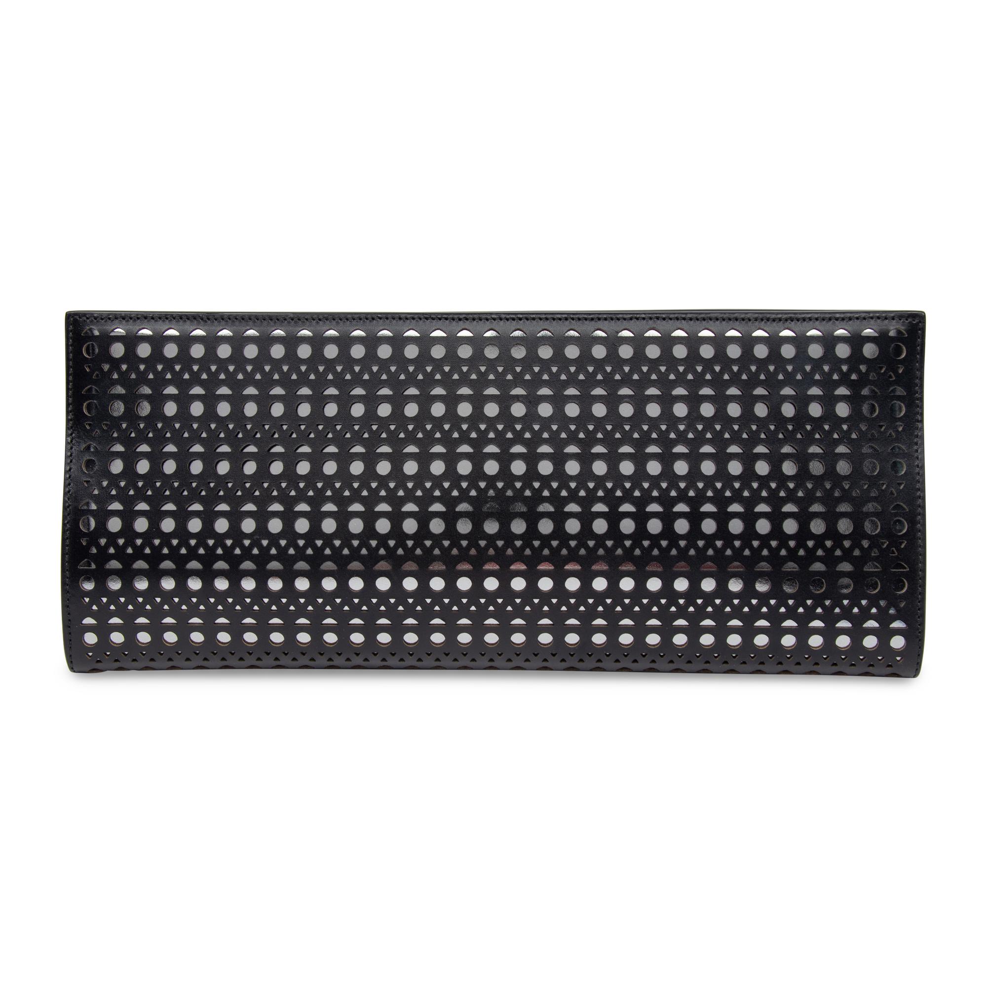 Alaïa, Laser-Cut Leather Clutch