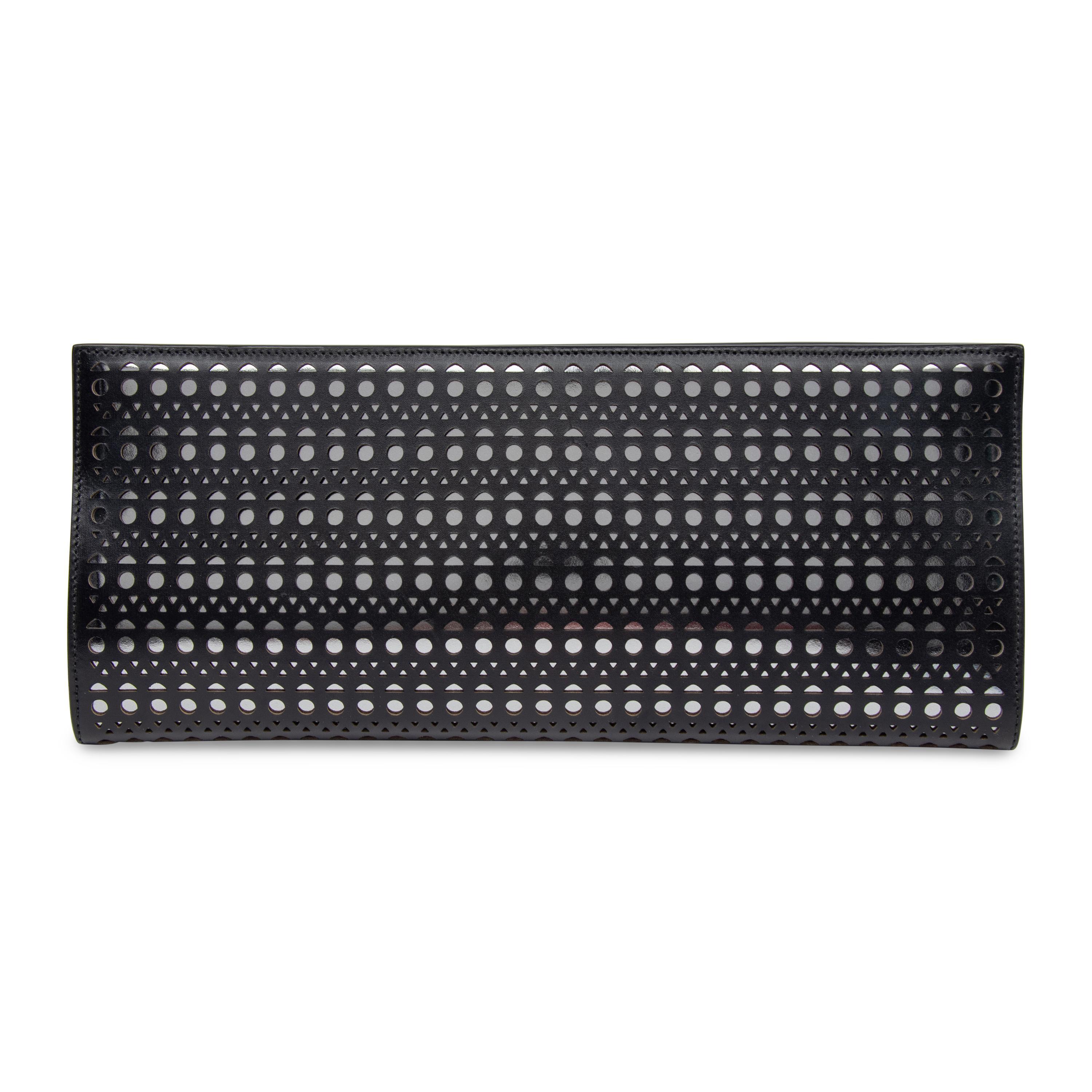 Alaïa, Laser-Cut Leather Clutch