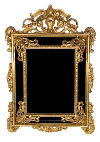 A Louis XIV Style Carved Giltwood Mirror 64 3/4 x 46 1/4 inches. — LATE 19TH CENTURY