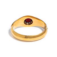 ENAMEL AND RED GLASS BANGLE BRACELET